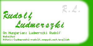 rudolf ludmerszki business card